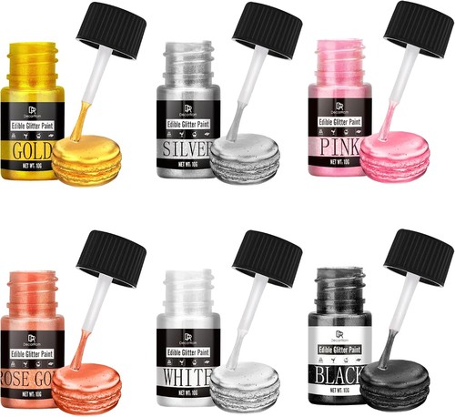 Edible glitter paint set 6 - edible,